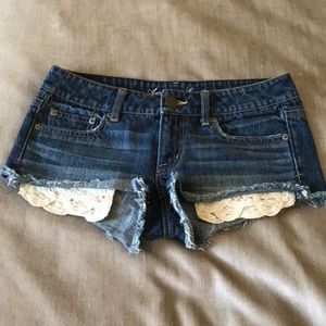 American eagle denim short shorts